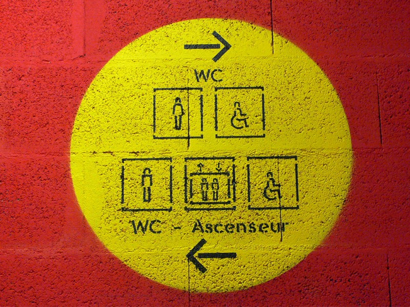 signalétique au pochoir