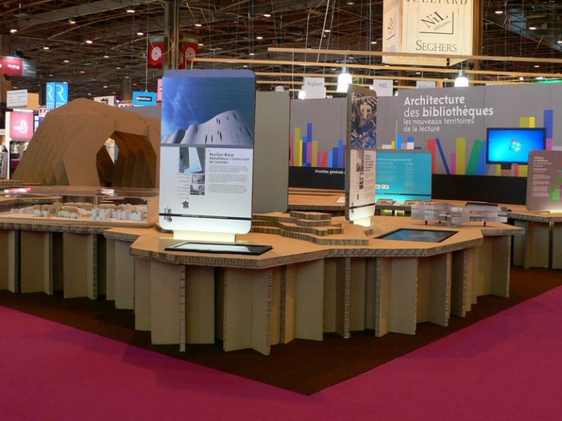 stand exposition en carton