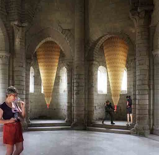 installation artistique abbaye de fontevraud